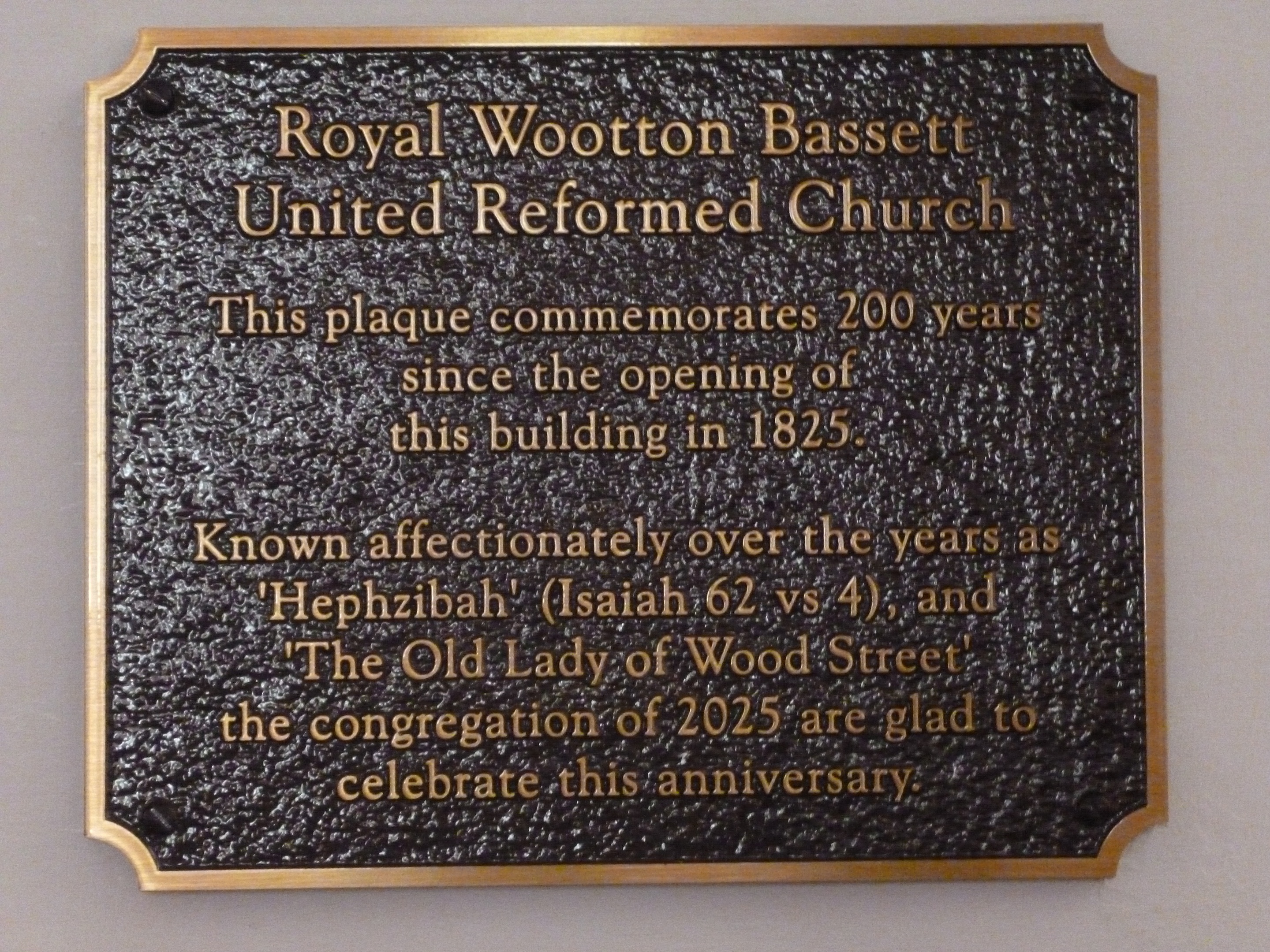 200th anniversary plaque